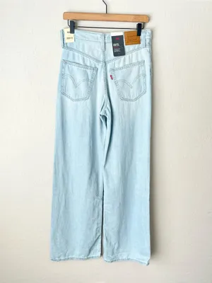 Levi’s Ribcage wide leg jeans linen and denim NEW 28 thumbnail 6