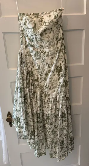 English Factory Strapless White Dress thumbnail 1