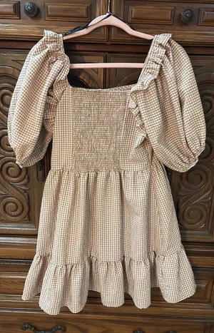 Forever 21 gingham puff sleeve dress thumbnail 1