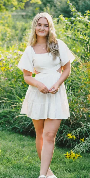 Amazon White Cut-Out Dress thumbnail 2