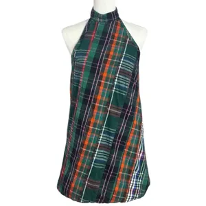 Free People Retro Plaid Cityscape Mini Dress Size Medium Grunge Punk Preppy thumbnail 9
