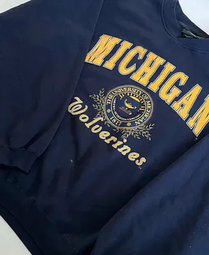 vintage university of michigan sweatshirt thumbnail 2