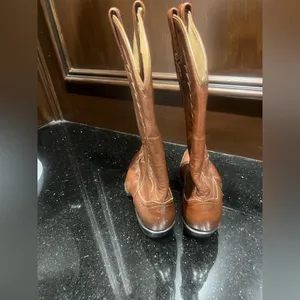 Tony Lama Brown Women’s Leather Boots size 5 1/2 thumbnail 6