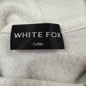White Fox Los Angeles Hoodie Grey Pink Puff Print Pullover Sweatshirt S/M thumbnail 3