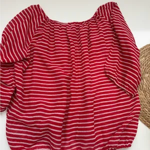 J.‎ Crew Red & White Sailor Striped Knit Peasant Top Size XS thumbnail 7