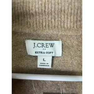 J.Crew Extra Soft Yarn Sweater Wool Brown Collared Pullover Preppy Quiet Luxury thumbnail 5