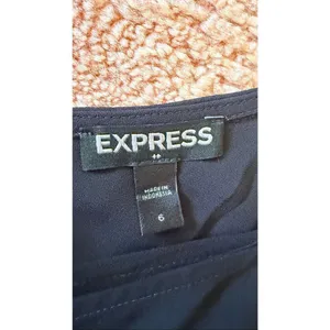 Express Black Wrap Romper Skort Adjustable Straps Size 6 thumbnail 3
