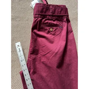Polo Ralph Lauren Women's High Rise Retro Burgundy Pants Belted Size 6 NWT thumbnail 9
