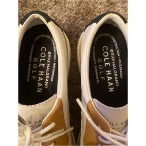 Cole Haan White and Tan Saddle Oxfords Golf OriginalGrand Waterproof thumbnail 6