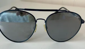 Quay Blue Aviator Sunglasses thumbnail 1