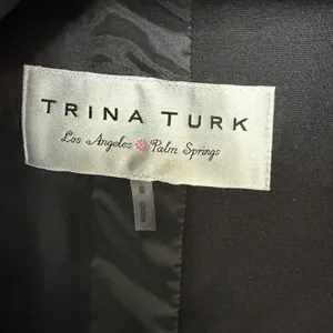 Trina Turk Vest Womens Size 6 Black Sleeveless Blazer Tailored Professional Top thumbnail 5