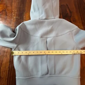 Lululemon Rogue‎ Renegade Zip Up Hoodie Blue Grey Cropped Jacket Size 4 thumbnail 6