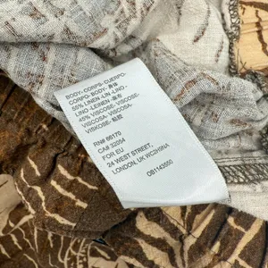 Urban Outfitters Teresa Printed Paperbag Pants Size Medium Linen Blend *No Belt* thumbnail 16