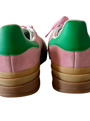 Adidas Originals Gazelle Bold True Pink Green Platform Women’s Size 8.5 Ex Cond thumbnail 8
