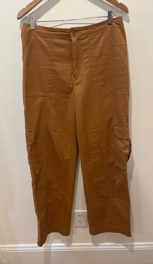 Abercrombie Fitch Womens‎ Cargo Pants Brown Size 31/L Utility Cropped thumbnail 1