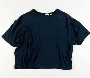 Wilfred Free Aritzia Lounge Crew Neck Short Sleeve Ultra Soft Tee Shirt Black S thumbnail 1