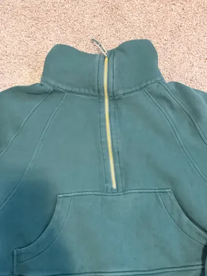 Lululemon Oversized Funnel-Neck Half Zip Scuba Storm Teal w/Gold Zipper size M/L thumbnail 7