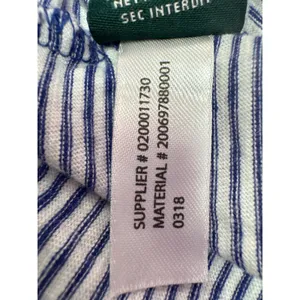 Lauren Ralph Lauren Women's Striped T Shirt Top XL Navy Blue‎ White Casual thumbnail 5
