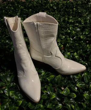 COCONUTS BY MATISSE | WOMENS Bambi Snake Pointed Toe Zippered Cowboy Booties Size 9 thumbnail 1