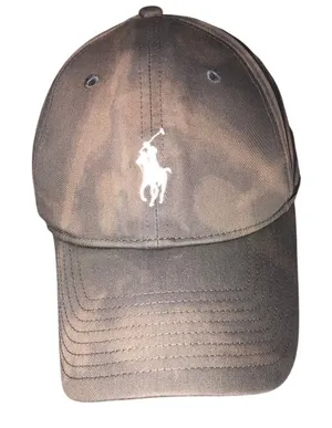 Ralph Lauren Polo Custom Dyed Baseball Cap Bleach Wash Camo Grunge Y2K Unisex thumbnail 1