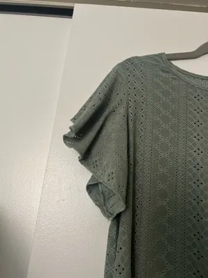 Cupshe Sage green top with eyelets thumbnail 2