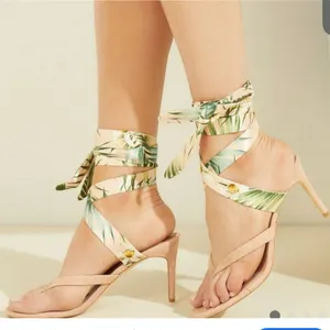 Guess Tropical Print Strappy Heels thumbnail 2