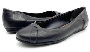 Zodiac‎ Womens US 8 Sadie Slip On Ballet Flats Black Leather Classic Casual thumbnail 1