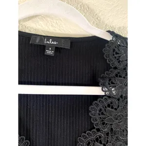 Lulu's Come Back To You Black Lace Long Sleeve Bodysuit S thumbnail 6