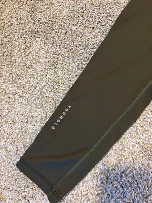 YoungLA Women’s Leggings Urban Forest Night Green Size Medium EUC thumbnail 2
