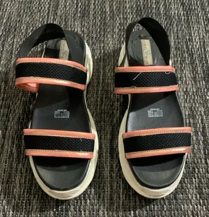 Coral Blue Platform Black and Pink Sandals Size 8 thumbnail 1