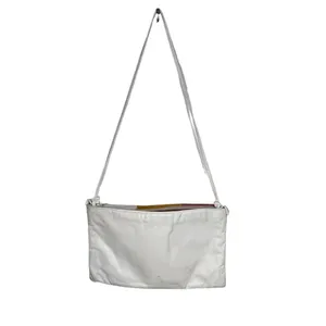 Vintage Color Block Leather Purse‎ White thumbnail 2