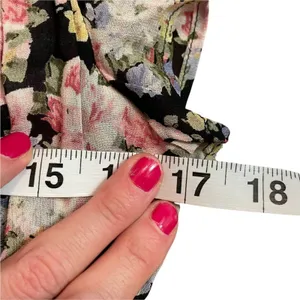 Reformation Plunging Floral Mini Dress Pink Roses thumbnail 6
