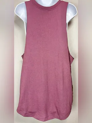 Victoria's Secret PINK Bling Sequin Muscle Tank Rose Begonia Mauve Size Large thumbnail 5
