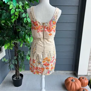 Chloé Free People Bing Bang Multicolor Floral Aztec Metallic Sleeveless Mini Dress thumbnail 5