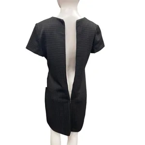 Calvin Klein SKU 498 Black Textured Short Sleeve Sheath Dress Size 4 thumbnail 4