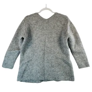 Peruvian Connection Alpaca Blend‎ Sweater Women's Small Gray V-Neck thumbnail 2