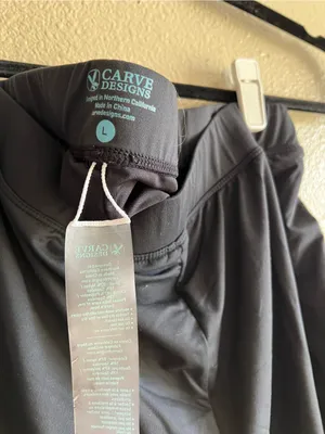 Carve Designs Black Athletic Swim Shorts with Side Ruched Ties thumbnail 2