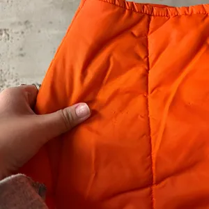 The Vintage Shop Vintage 80s Chalk Line Clemson Tigers Orange Puffer Paw Logo Vest Large L CU USC thumbnail 6