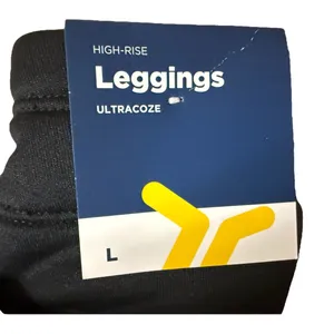 Old Navy Active‎ Leggings Womens Large High Rise Built In Warm Black thumbnail 5