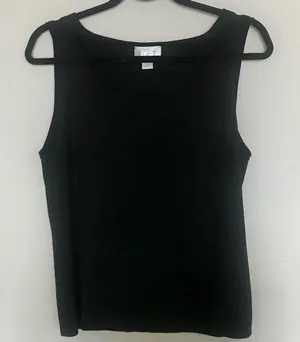 Ann Taylor LOFT Black Sleeveless Blouse Sz XL thumbnail 1