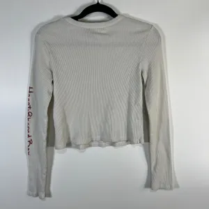 Daydreamer Nirvana In Utero Thermal Long Sleeve Crop Top Cream Grunge‎ 90's Band thumbnail 9