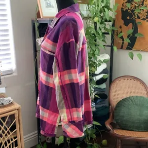 Free People We The Free So Long Summer Preppy Plaid Button Up Boho Flannel Top thumbnail 4