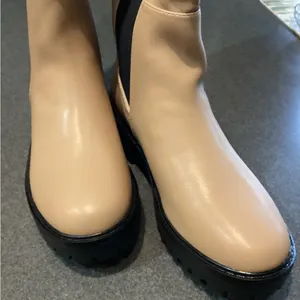 Stylish Tan and Black Women's Boots thumbnail 2