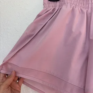 Solid Pastel Pink Athletic Shorts thumbnail 2