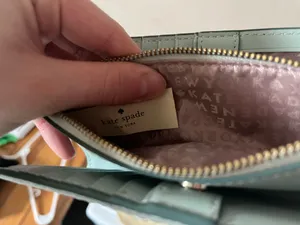 Kate Spade Wallet Leather Light Blue thumbnail 8