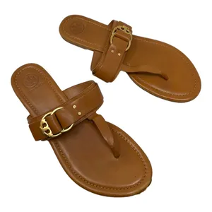 Tory Burch Tan Leather Marsden Flat Thong Sandal Size 9.5 thumbnail 9