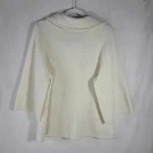 Signature by Larry Levine Woman White Knit Cardigan Sweater Jacket Plus Size 1X thumbnail 2