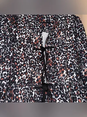Amazon NEW cheetah print blouse thumbnail 2