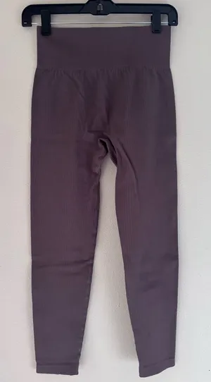 OQQ Size L Ribbed Seamless Workout High Waist Athletic Pants thumbnail 1