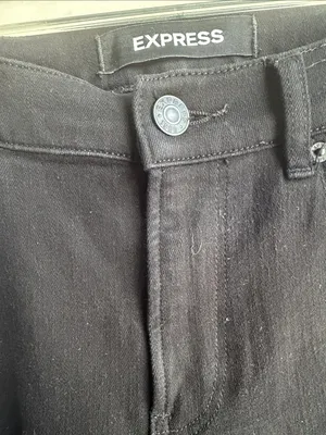 Express Black High-Rise Women's Distressed Jeans thumbnail 3